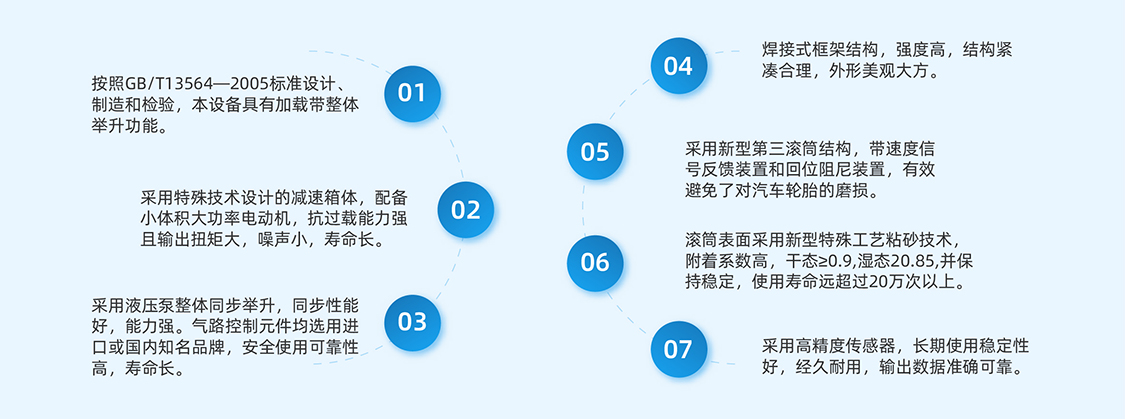 滾筒反力式汽車加載制動檢驗臺特點